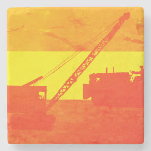 Crane Shovel OPERATION ENGINEER Art Bulldozer Steinuntersetzer