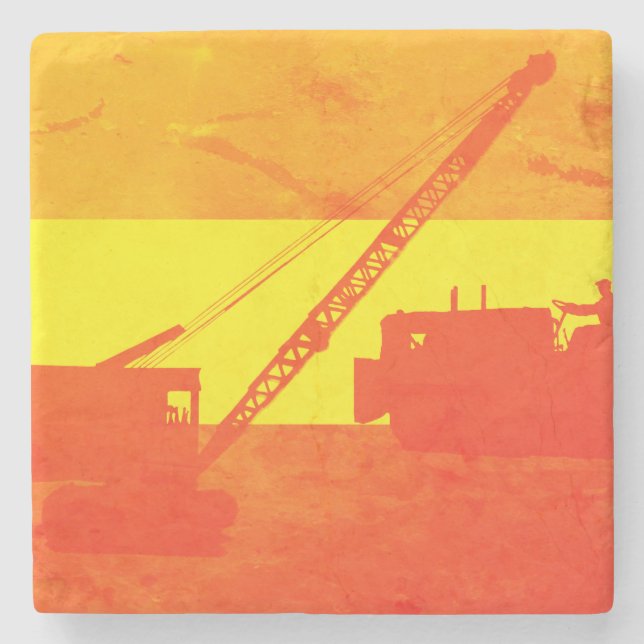 Crane Shovel OPERATION ENGINEER Art Bulldozer Steinuntersetzer (Vorderseite)