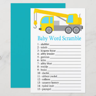 Crane Truck Baby Wortspiel