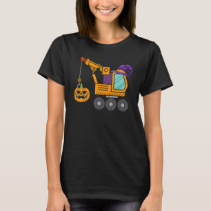 Crane Truck Pumpkin Kleinkind Kinderwagen Hallowee T-Shirt