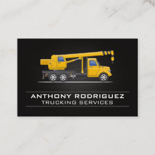 Crane Truck   Trucking Services Business Card Visitenkarte