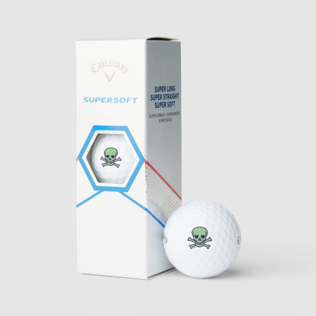 Crâne vert Callaway Supersoft balles de golf 3 pk (Conditionnement)