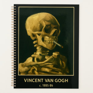 Crâne Vintage Fumeur – Unique Inspiré de Van Gogh