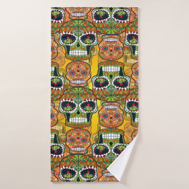 Crânes à sucre (Serviette de bain)