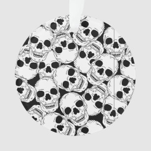 Crânes de squelette déplaisant Goth Halloween