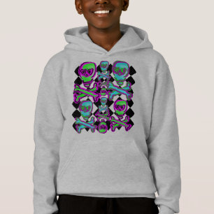 Crânes et sweatshirt colorés d'adulte d'impressi