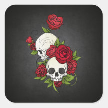 Crânes florales Dia de los Muertos | Autocollant