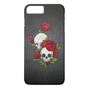 Crânes florales Dia de los Muertos   Coque de télé