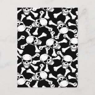 Crânes gothiques Crossbones Motifs Cartes postales
