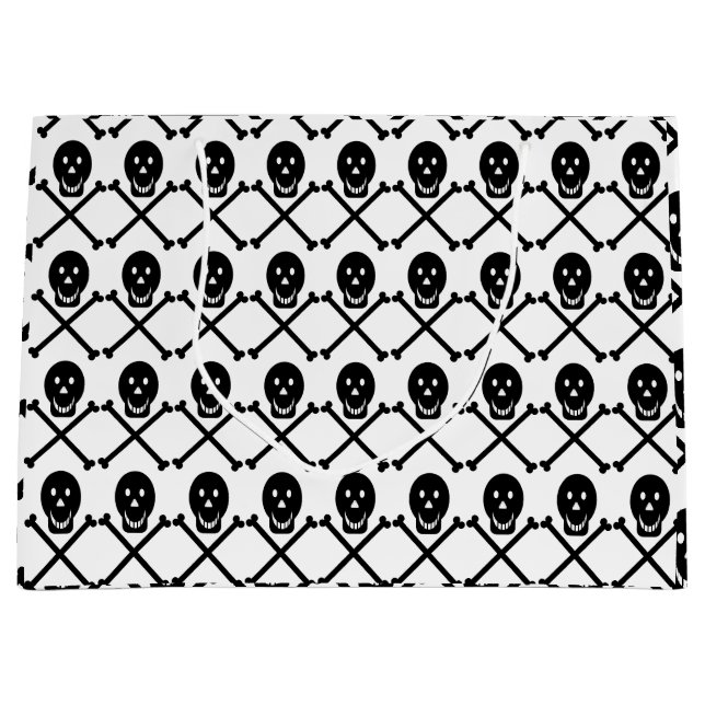 crânes heureux croisés sac cadeau (Devant)