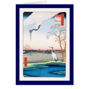 Cranes Minowa Kanasugi Mikawashima Hiroshige Fine