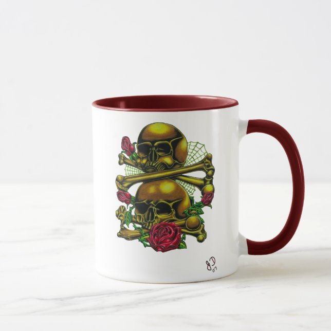 Crânes, Webs, et tasse de roses (Droite)