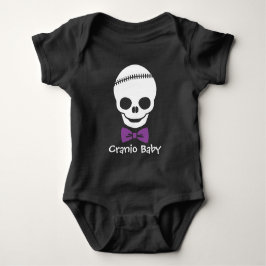 Cranio Baby Boy Skull mit Lila Bowtie Baby Strampler