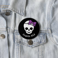 Cranio Kid Girl Skull mit Lila Bowtie