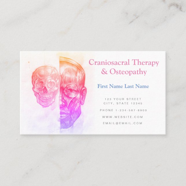 Craniosacrale Therapie & Osteopathie Visitenkarte (Vorderseite)