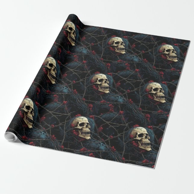 Cranium Canopy Halloween Wrapping Paper Geschenkpapier (Ungerollt)
