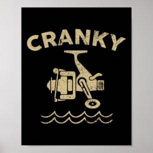 Crankbait Angelköder - Cranky Lustiges Fischen Poster