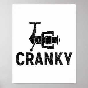 Crankit Angelköder - Cranky Lustige Geschenkideen Poster