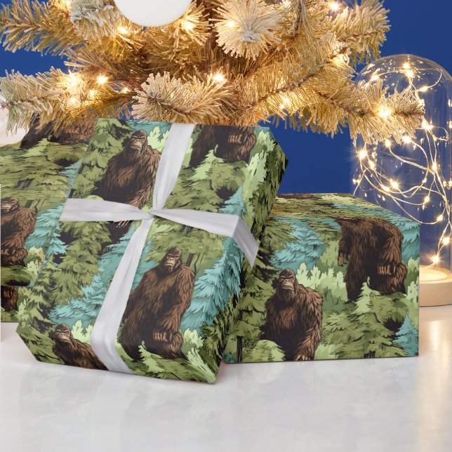 Cranky Bigfoot Deep in den Wäldern Geschenkpapier (Feiertage)