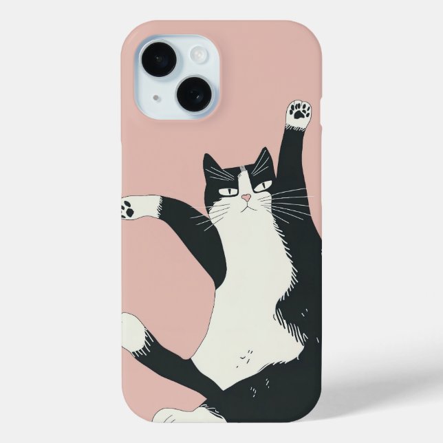 Cranky Cat Dance Print | Funny and Quirky Cat Art Case-Mate iPhone Hülle (Rückseite)