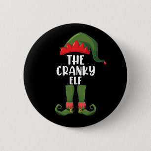 Cranky Elf Family Matching Group Weihnachten Button