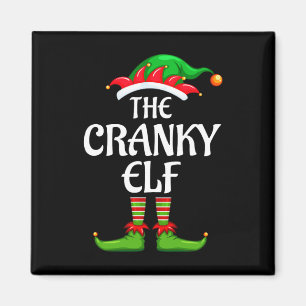Cranky Elf Matching Family Group Weihnachts-Party Magnet
