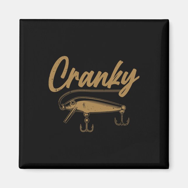Cranky Fishing  Magnet (Vorne)