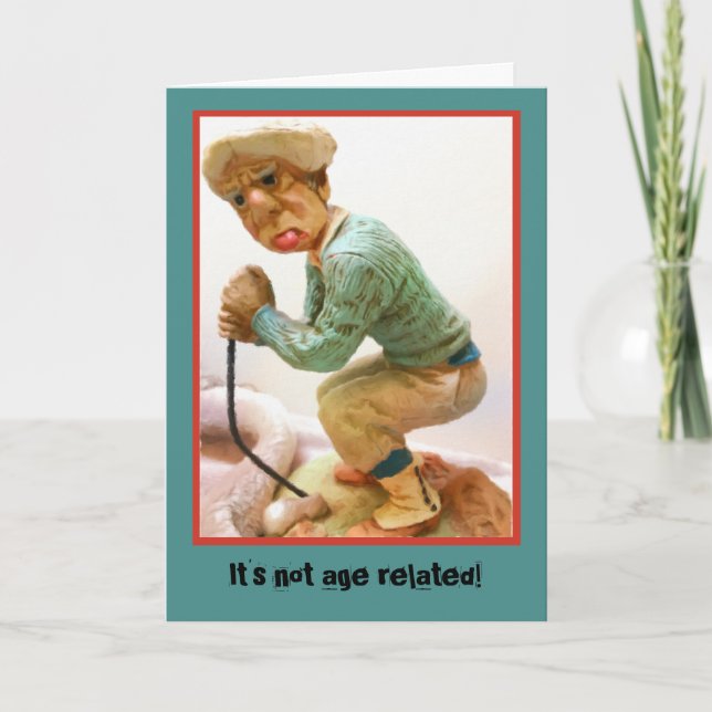 Cranky Golfer Geburtstagskarte Karte (Vorderseite)