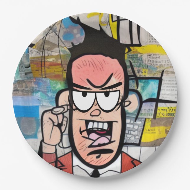 Cranky Man Pappteller (Vorderseite)