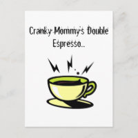Cranky Mommy's Doubler Espresso Soccer Post-Card