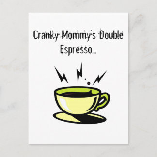 Cranky Mommy's Doubler Espresso Soccer Post-Card Postkarte