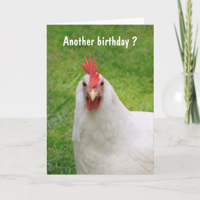 Cranky Rooster Geburtstagskarte Karte (Vorderseite)