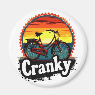 Cranky Sunset Bicycle T-Shirt - Energie für Ihren Magnet