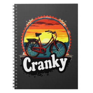Cranky Sunset Bicycle T-Shirt - Energie für Ihren Notizblock