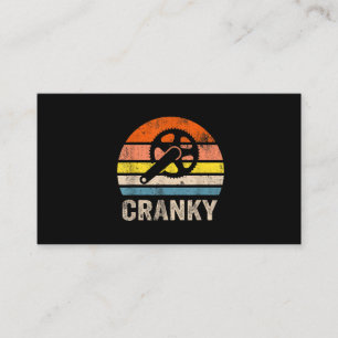 Cranky Vintage Sun Funny Bicycle Lovers Cycling Visitenkarte
