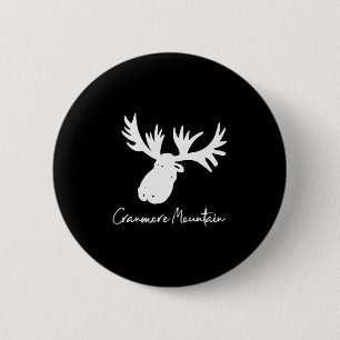 Cranmore Mountain New Hampshire Elchgeweih Skifahr Button
