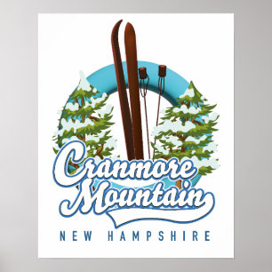 Cranmore Mountain New Hampshire Ski-Logo  Poster