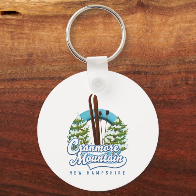 Cranmore Mountain - New Hampshire Ski Logo Schlüsselanhänger (Rückseite)