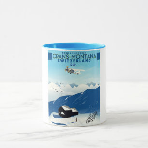Crans-Montana Schweiz Skiposter Tasse