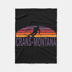 Crans-montana Schweizer Alpen Schweiz Snowboard Fleecedecke