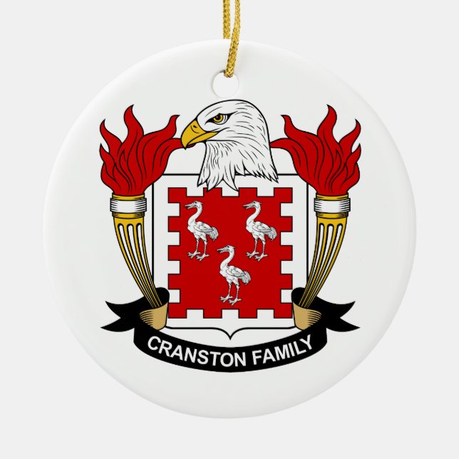 Cranston Familienwappen Keramik Ornament (Vorne)