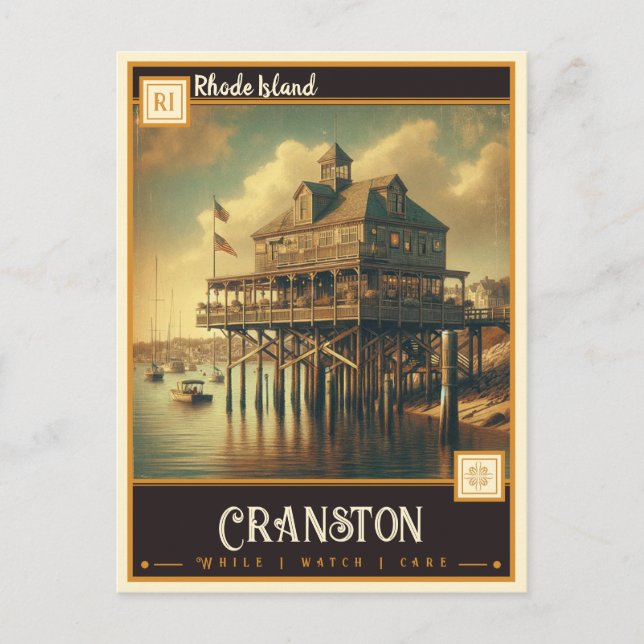 Cranston, Rhode Island | VINTAG Postkarte (Vorderseite)
