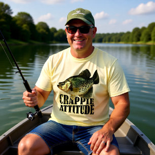 Crappie-Attitüde-Angelfisch Humor Seel Leben Desig T-Shirt