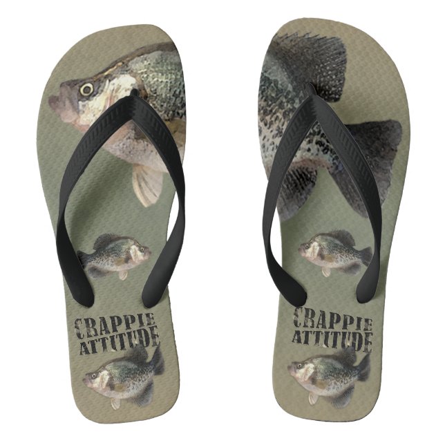 Crappie Attitude Fishing Flip Flops (Fußbett)
