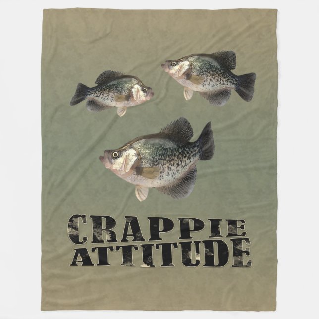 Crappie Attitude Fleecedecke (Vorderseite)