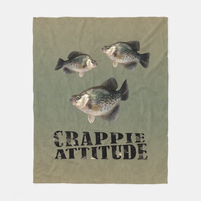 Crappie Attitude Fleecedecke (Vorderseite)