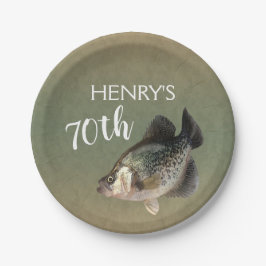 Crappie Fisch 70. Geburtstag Pappteller