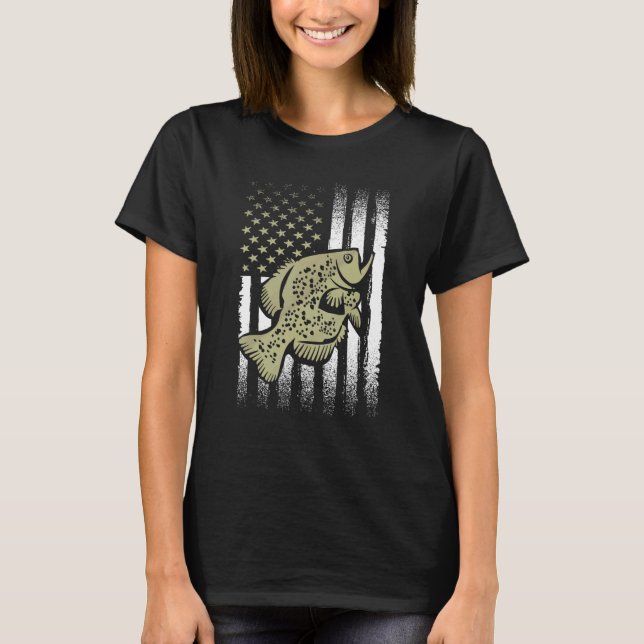 Crappie Fishing Flag  Cool Crappie Fishing T-Shirt (Vorderseite)