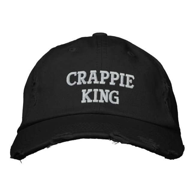 Crappie King - Anpassbarer bestickter Hut (Vorderseite)
