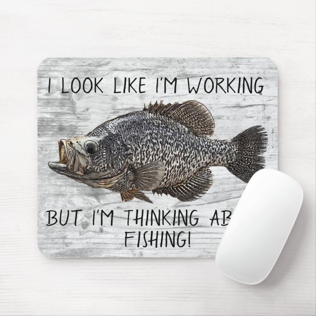 Crappie Panfish Angelarbeit Cooler Angler Mousepad (Mit Mouse)